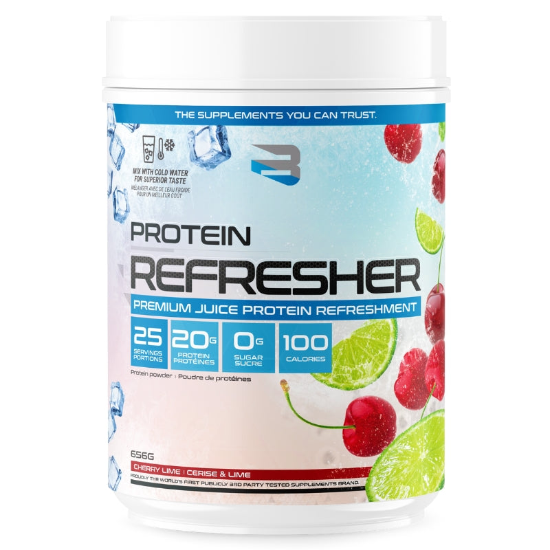 Believe Supplements Protein Refresher Front Label Cherry Lime