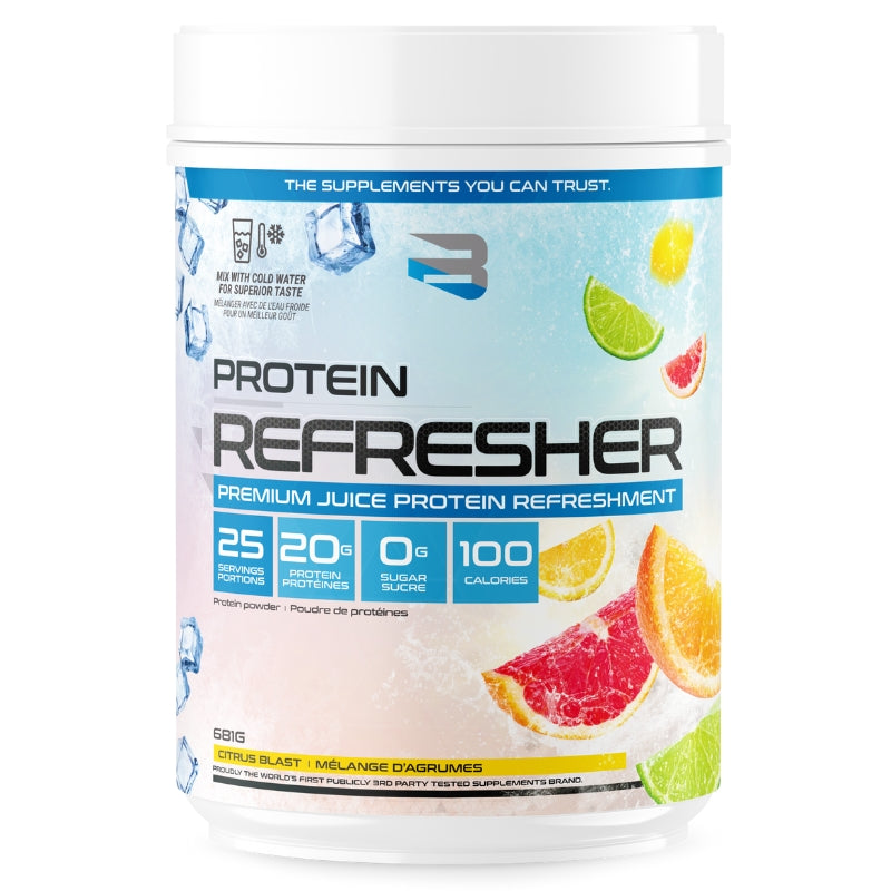 Believe Supplements Protein Refresher Front Label Citrus Blast