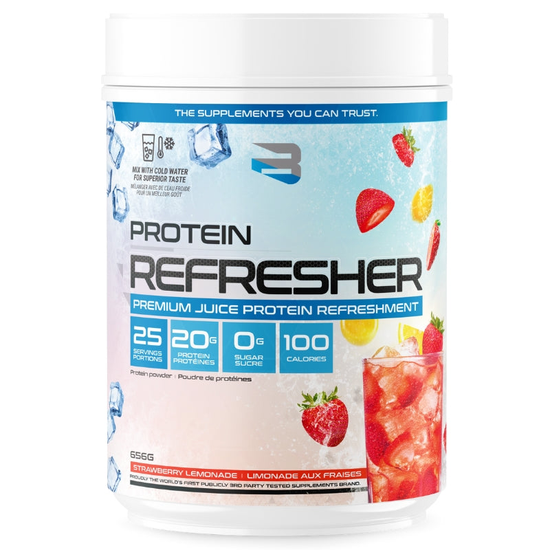 Believe Supplements Protein Refresher Front Label Strawberry Lemonade