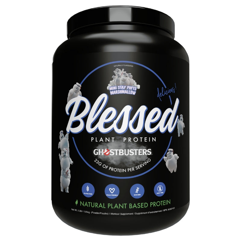 Blessed X Ghostbusters Plant Based Protein Mini Marshmallow Pufts Front Label