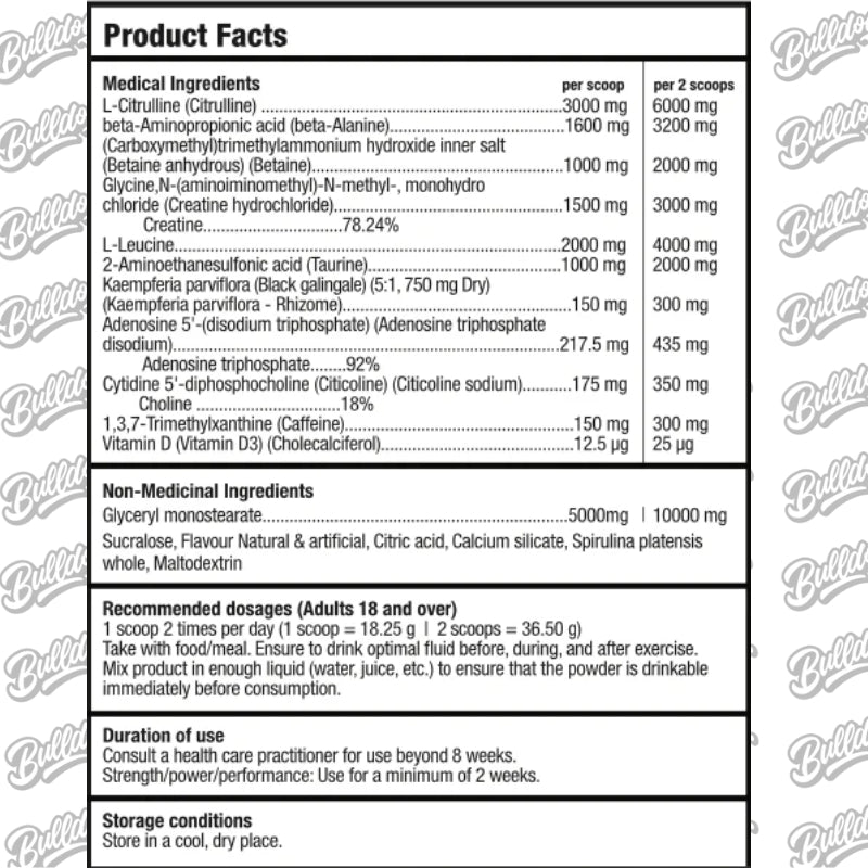 Bull-Nutrition-12-Strong-Pre-Workout-Nutrition-Facts
