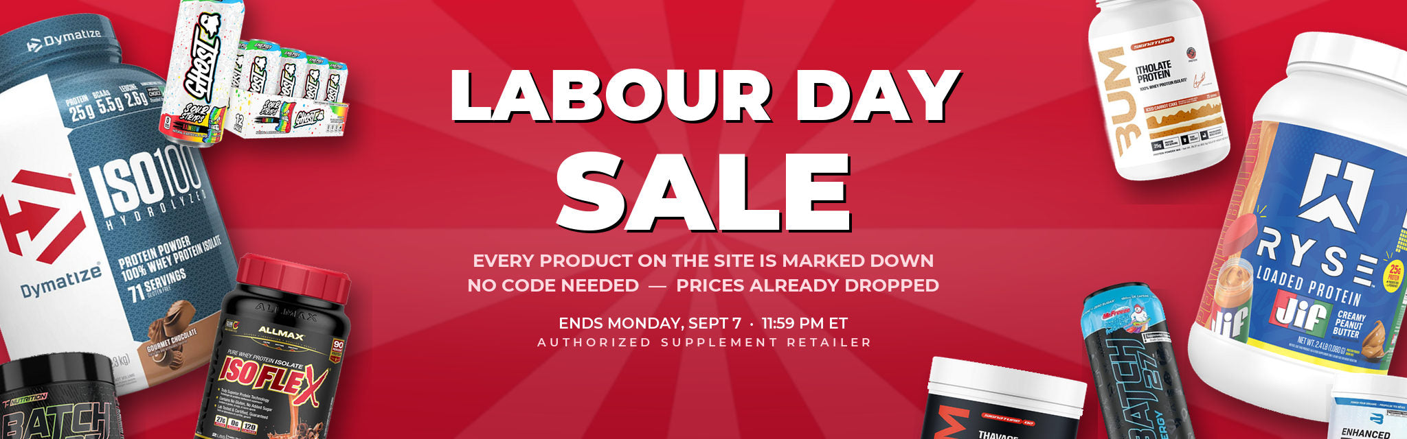 Labour Day Sale at Bulldog Nutrition: site-wide, no code needed, prices already dropped, ends Monday September 7 at 11:59 PM ET