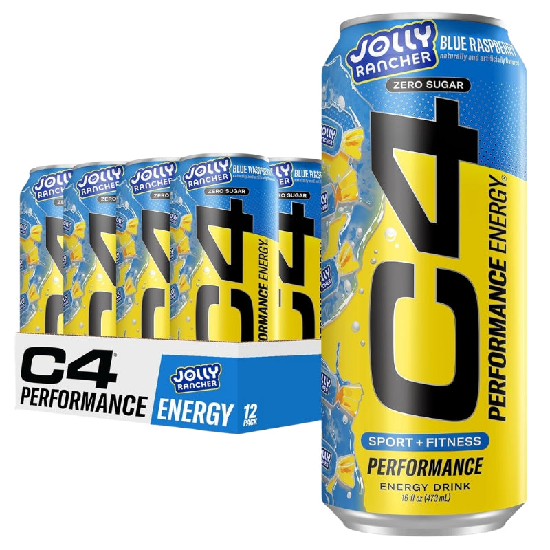 Cellucor C4 Performance Energy Drink Case Jolly Rancher Blue Raspberry - Canada and USA