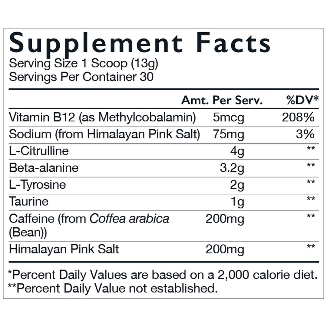 RAW Nutrition CBUM Essential Pre-Workout 30 Serve Supplement Facts – Bulldog Nutrition