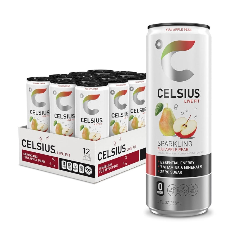 Celsius Energy Drink Case Sparkling Fuji Apple Pear