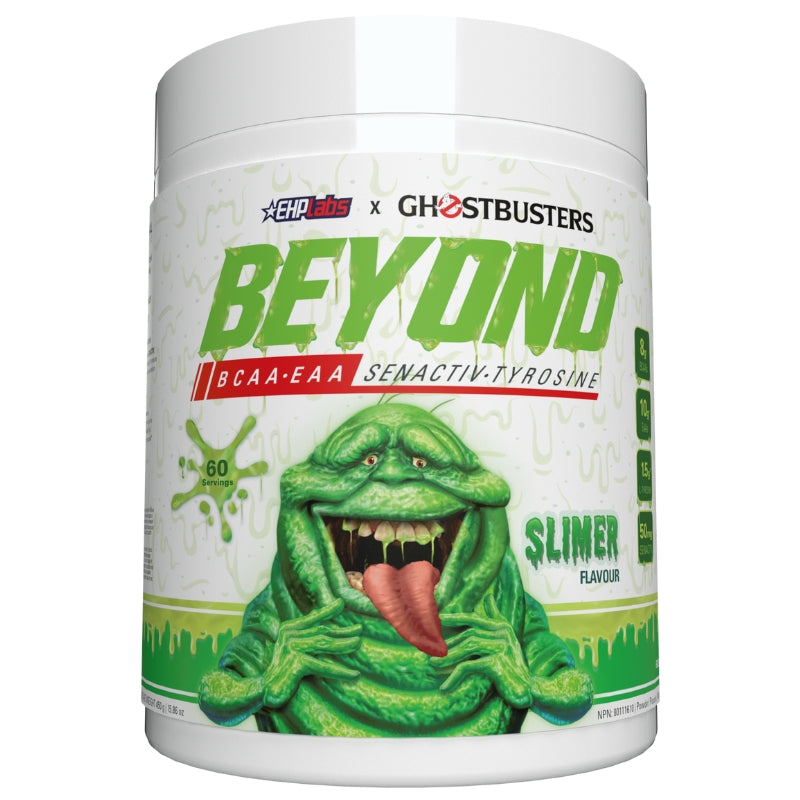 EHP Labs X Ghostbusters Beyond BCAA + EAA Front Label Slimer Lime