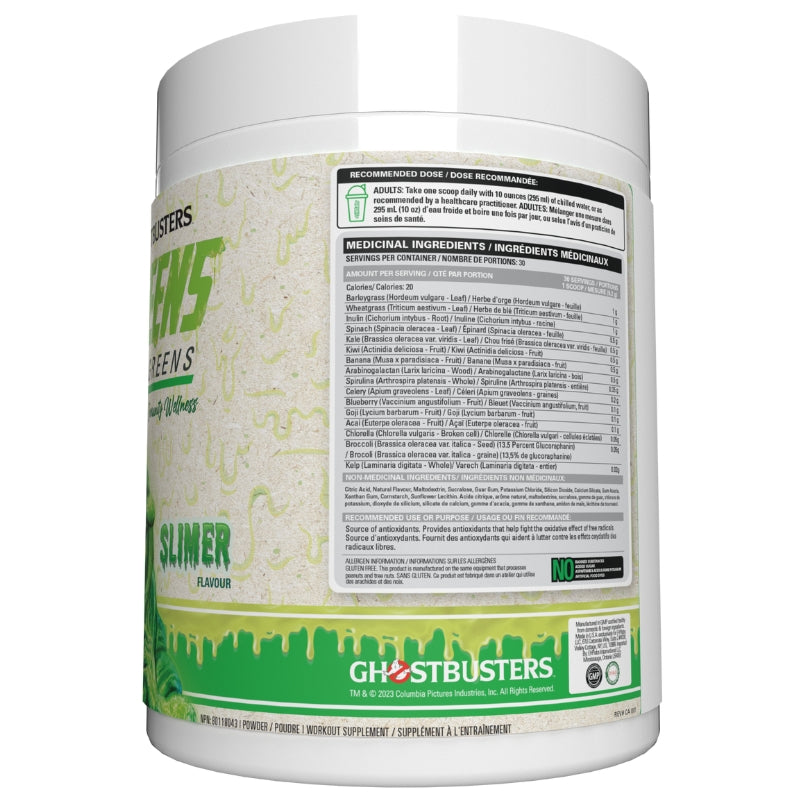 EHP Labs X Ghostbusters OxyGreens Daily Super Greens Slimer Nutrition Facts
