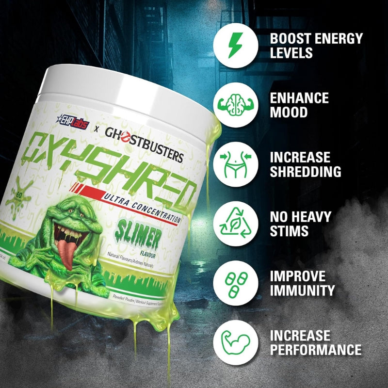 EHP Labs X Ghostbusters Oxyshred Thermogenic Fat Burner Powder Slimer Lime Benefits and Features