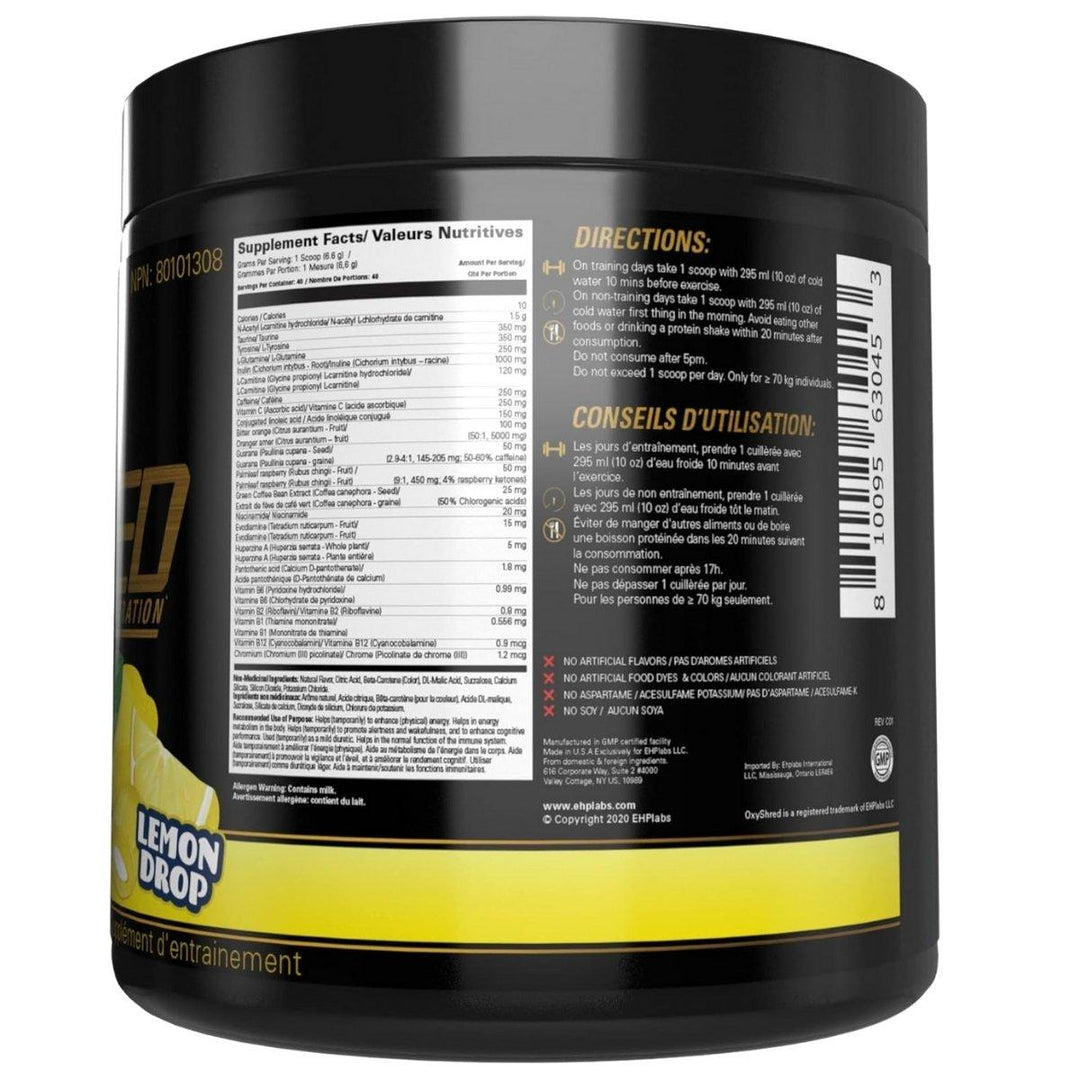 EHP_Labs_OxyShred_Hardcore_Lemon_Sherbet_Nutrition_Facts