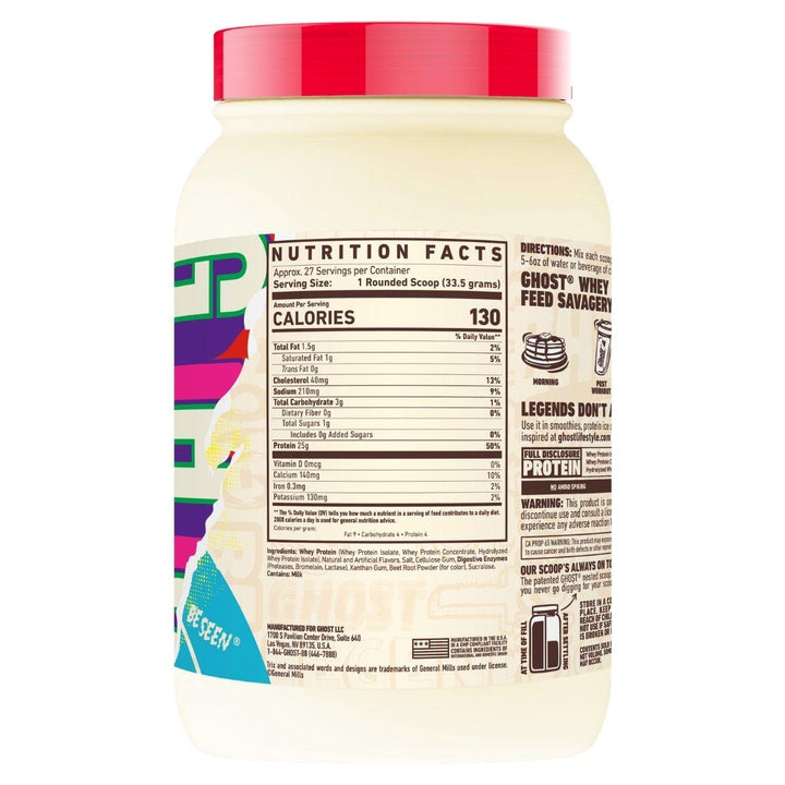 Ghost Whey Protein 2lbs Trix Nutrition Facts