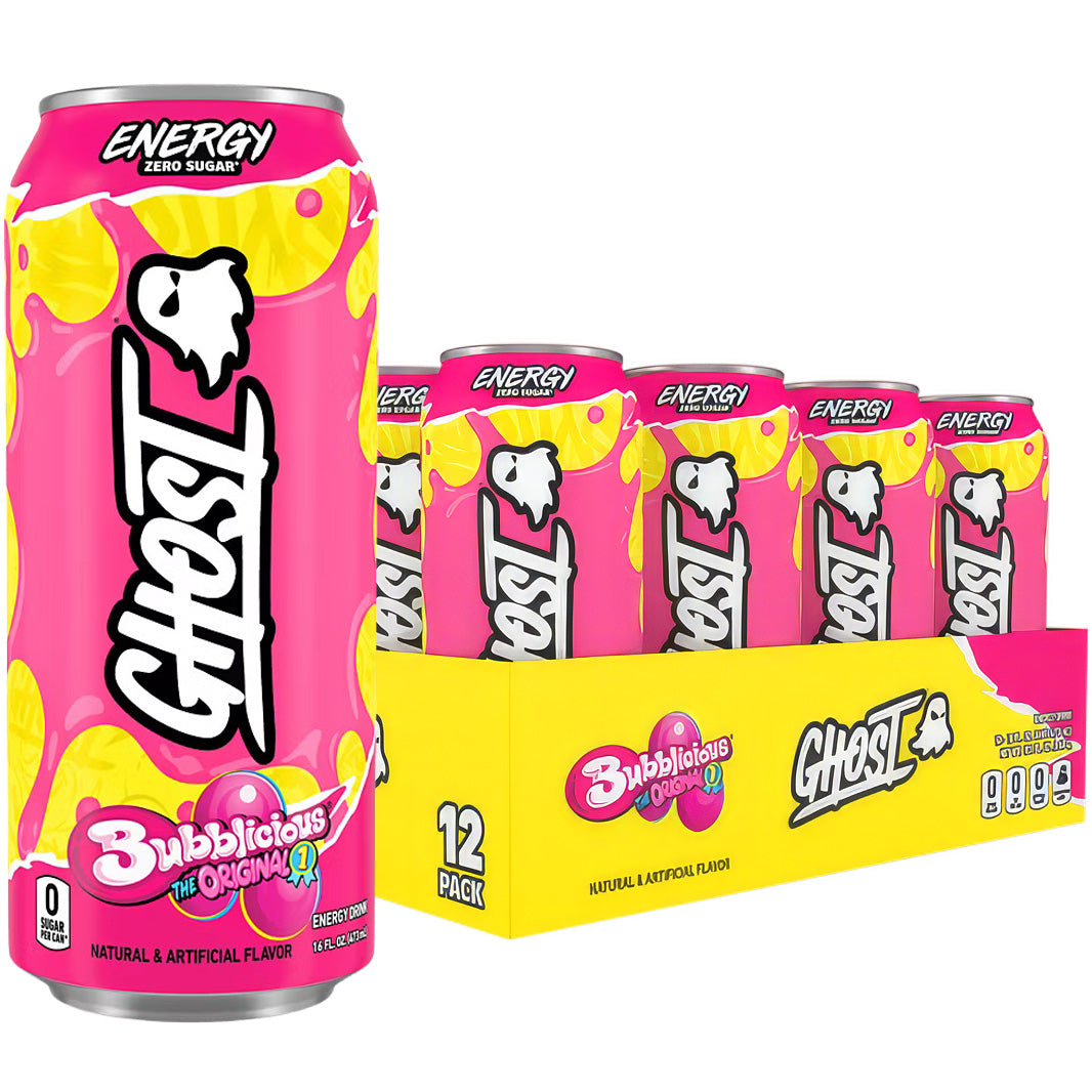 GHOST Lifestyle Energy Drinks 12/Cans Bubblicious Original – Bulldog Nutrition Canada