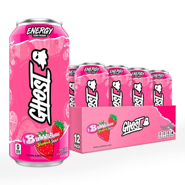 Ghost Energy Drink Case Bubblicious Strawberry Splash