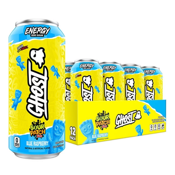 Ghost Energy Drink Case Sour Patch Kids Blue Raspberry