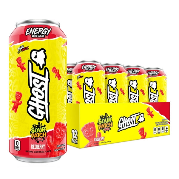Ghost Energy Drink Case Sour Patch Kids Redberry