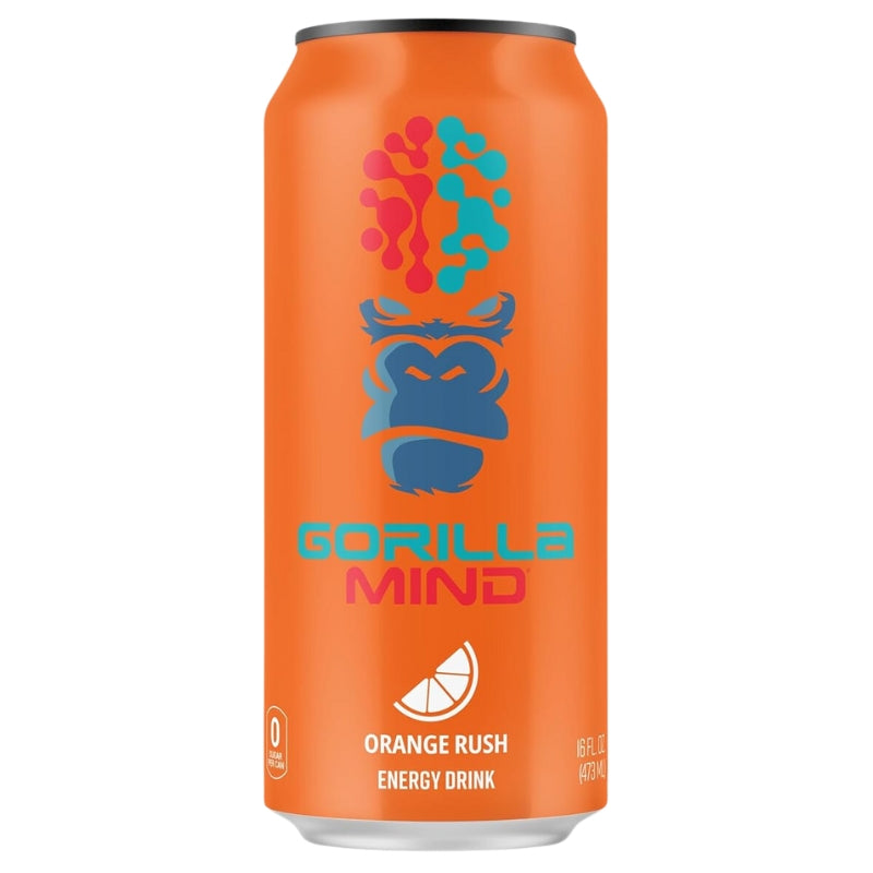 Gorilla Mind Energy Drink single can Orange Rush