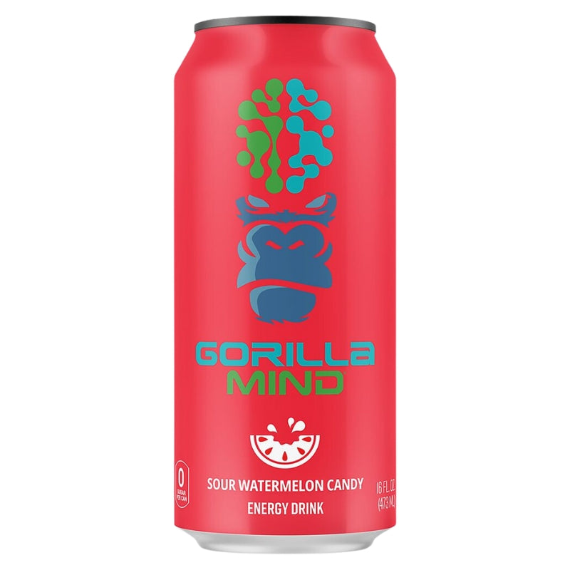 Gorilla Mind Energy Drink single can Sour Watermelon Candy