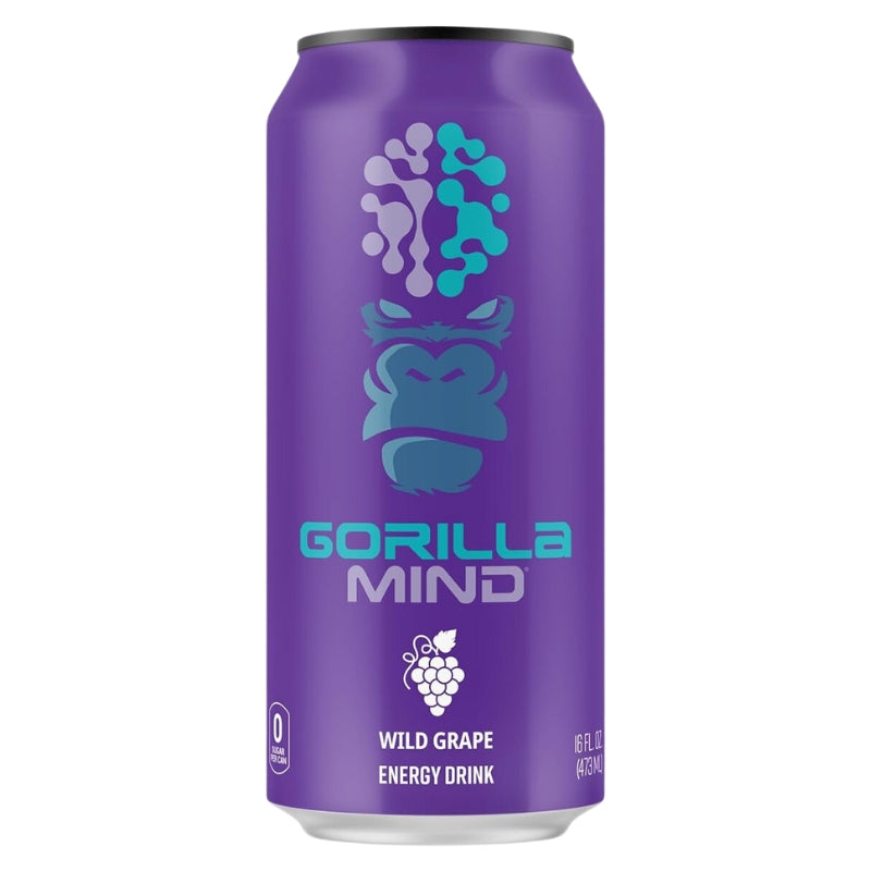 Gorilla Mind Energy Drink single can Wild Grape