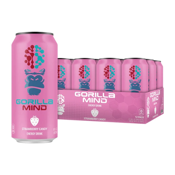 Gorilla Mind Energy Drink Strawberry Candy