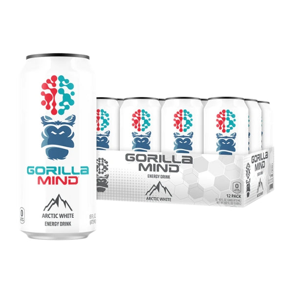 Gorilla Mind Energy Drink Case Arctic White