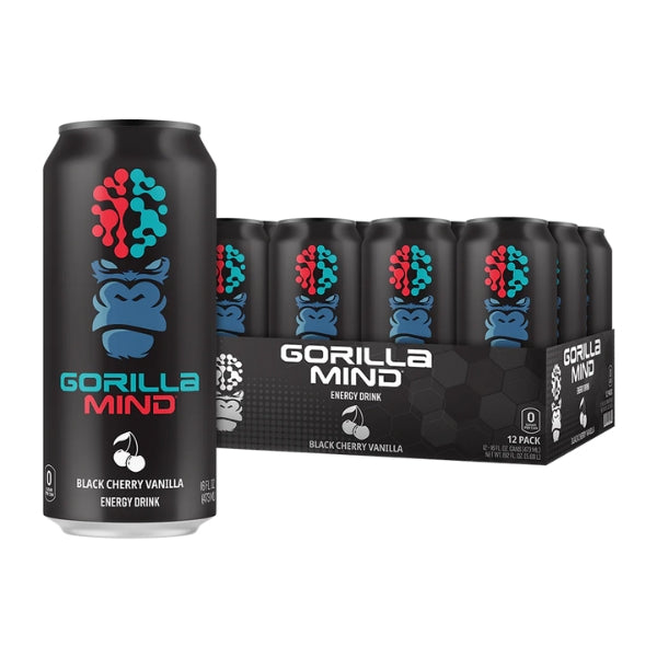 Gorilla Mind Energy Drink Case Black Cherry Vanilla