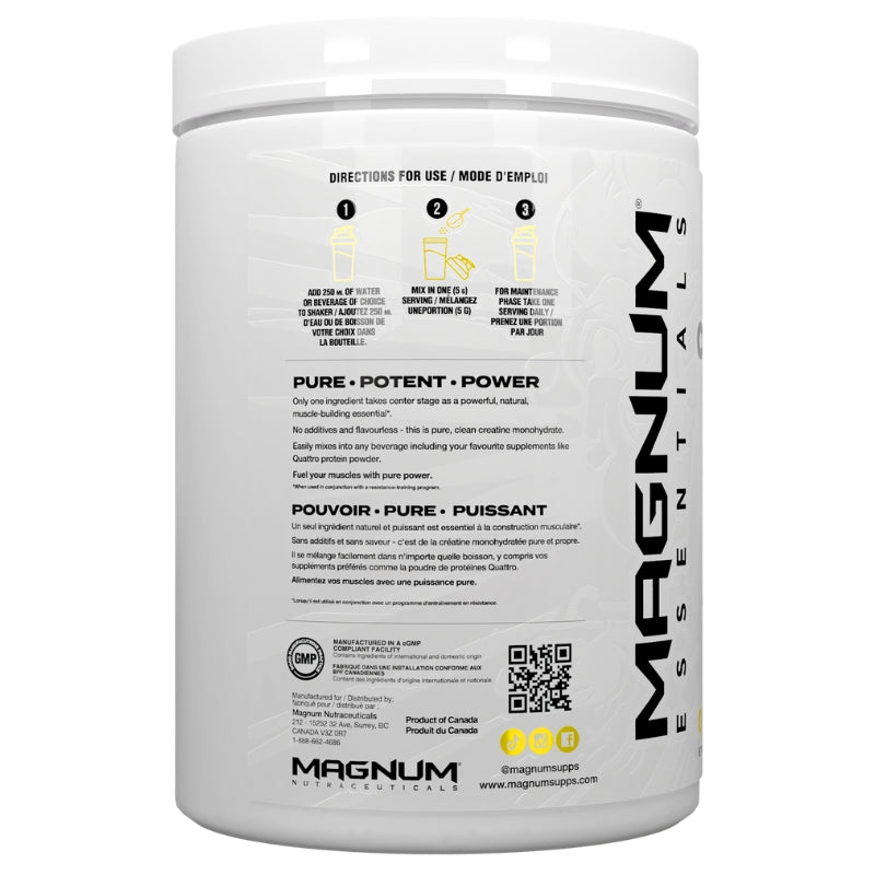 Magnum Supplements 100% Pure Micronized Creatine Monohydrate 1000g Benefits and USE Label