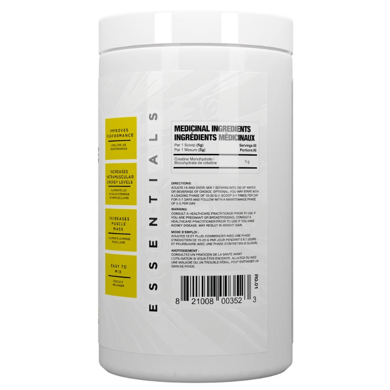 Magnum Supplements 100% Pure Micronized Creatine Monohydrate 400g Nutrition Facts Label