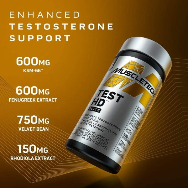 Muscletech Test HD Elite Enhanced Testosterone Support Supplement Facts