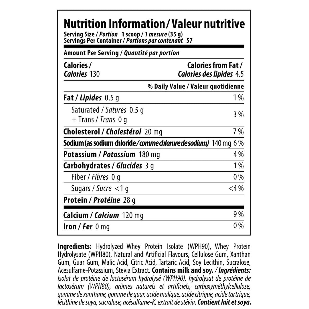 Nutrabolics HydroPure 4.5lbs Blueberry Raspberry Smoothie Nutrition Facts – Bulldog Nutrition Canada