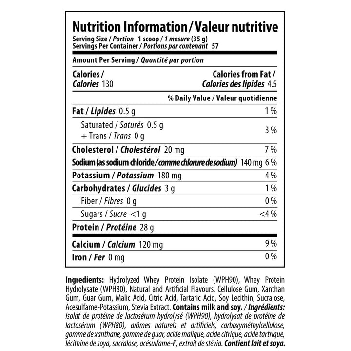 Nutrabolics HydroPure 4.5lbs Blueberry Raspberry Smoothie Nutrition Facts – Bulldog Nutrition Canada
