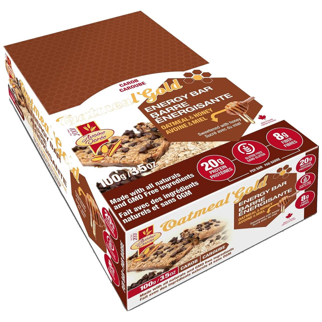 Oatmeal Gold Energy Bars 12/bars Carob – Bulldog Nutrition Canada