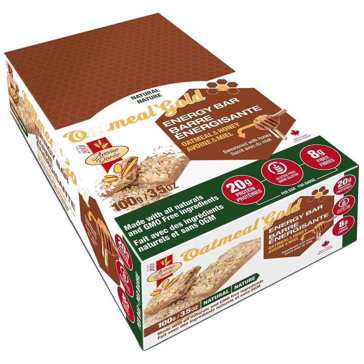 Oatmeal Gold Energy Bars 12/bars Natural – Bulldog Nutrition Canada