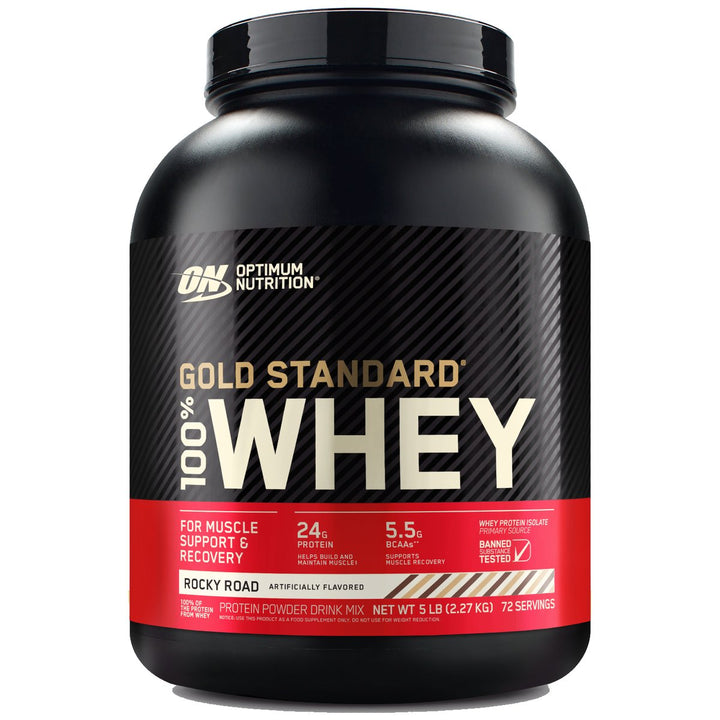 Optimum Nutrition Gold Standard 100% Whey Protein 5lbs Rocky Road – Bulldog Nutrition Canada