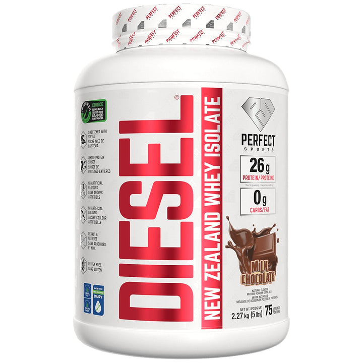 Perfect Sports Diesel New Zealand Whey Isolate 5lb Milk Chocolate – Bulldog Nutrition Canada