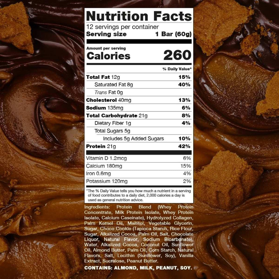 RAW Nutrition Protein Bars Box of 12 Supplement Facts – Bulldog Nutrition