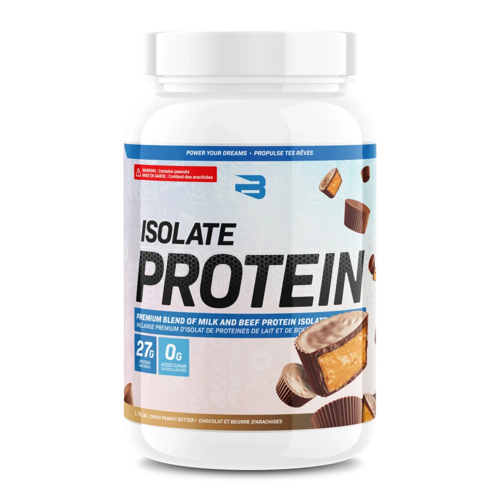 Believe Isolate Protein 1.76lbs Chocolate Peanut Butter flavour — Bulldog Nutrition Canada