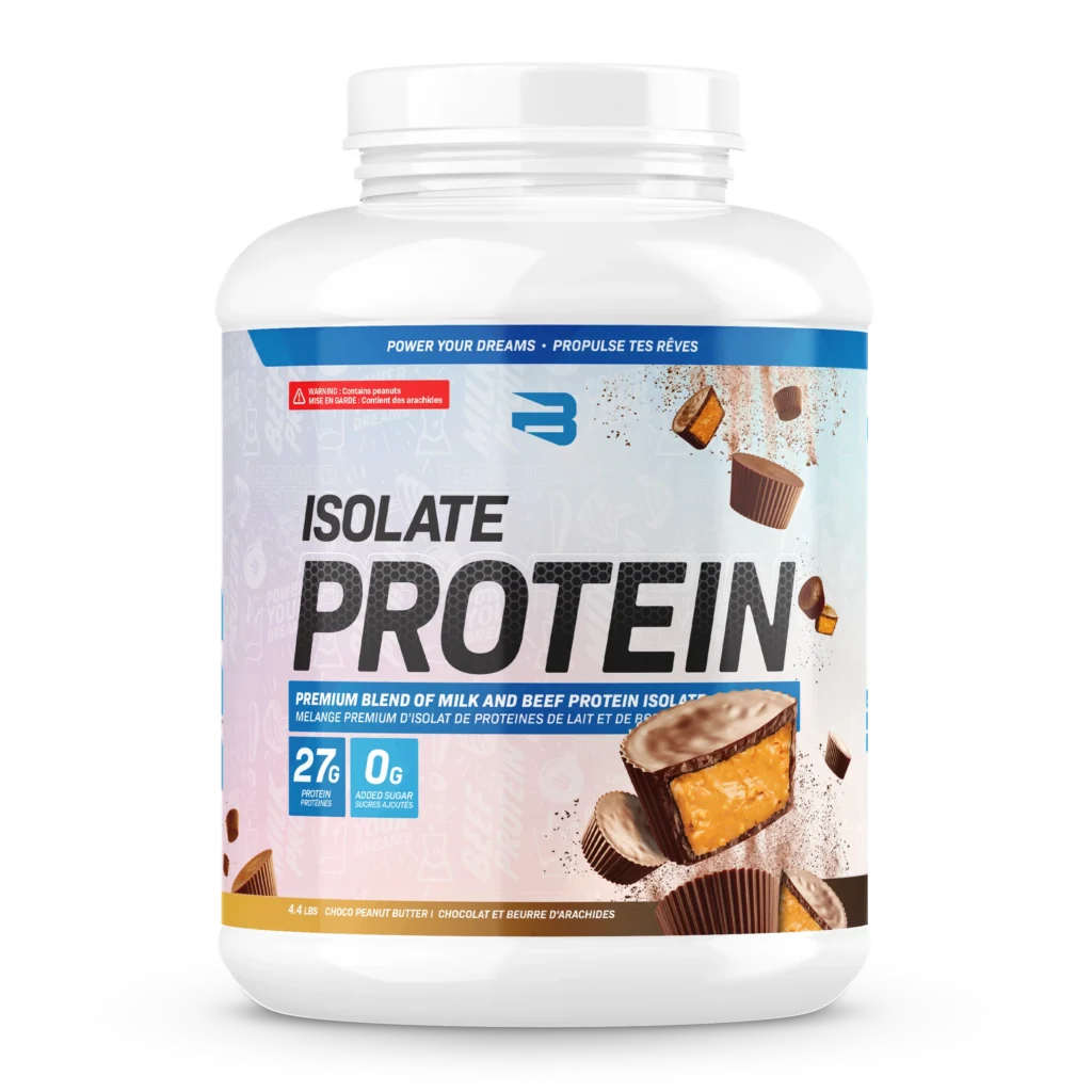 Believe Isolate Protein 4.4lbs Chocolate Peanut Butter flavour — premium WPI + MPI blend — Bulldog Nutrition Canada