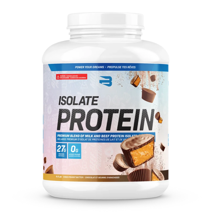 Believe Isolate Protein 4.4lbs Chocolate Peanut Butter flavour — premium WPI + MPI blend — Bulldog Nutrition Canada