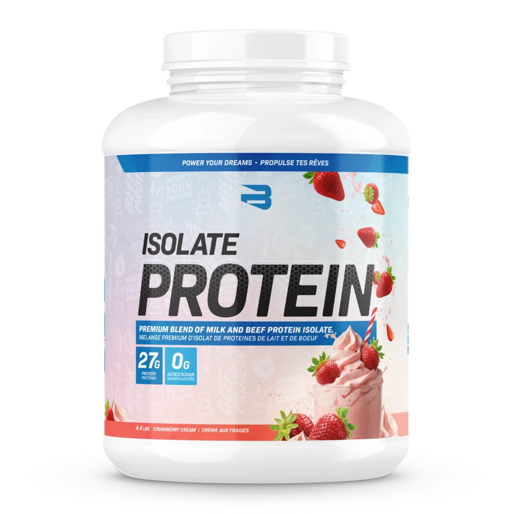 Believe Isolate Protein 4.4lbs Strawberry Cream flavour — 66 servings — Bulldog Nutrition Canada