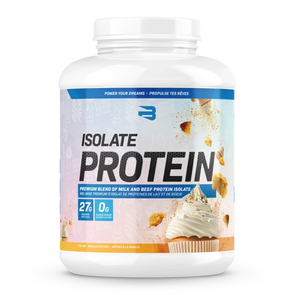 Believe Isolate Protein 4.4lbs Vanilla Cupcake flavour — authorized Believe Supplements retailer Canada