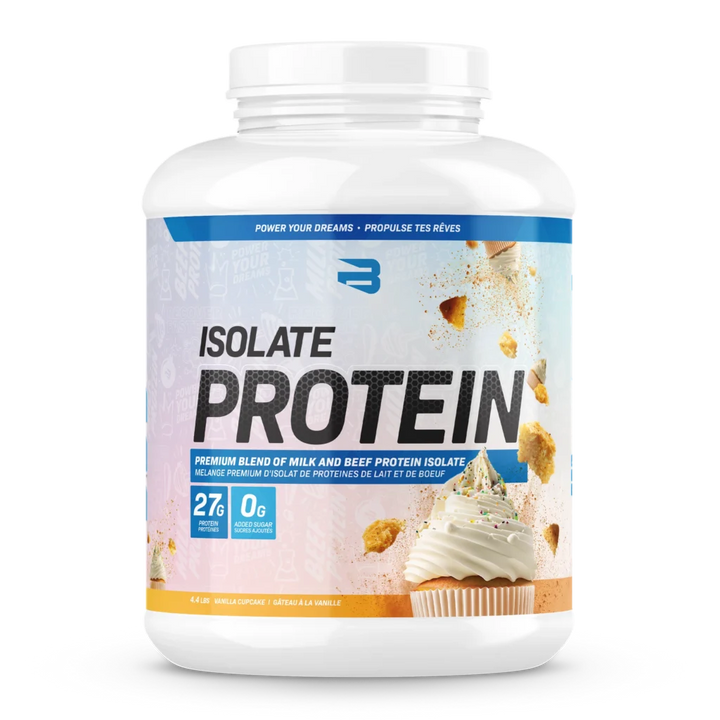 Believe Isolate Protein 4.4lbs Vanilla Cupcake flavour — authorized Believe Supplements retailer Canada