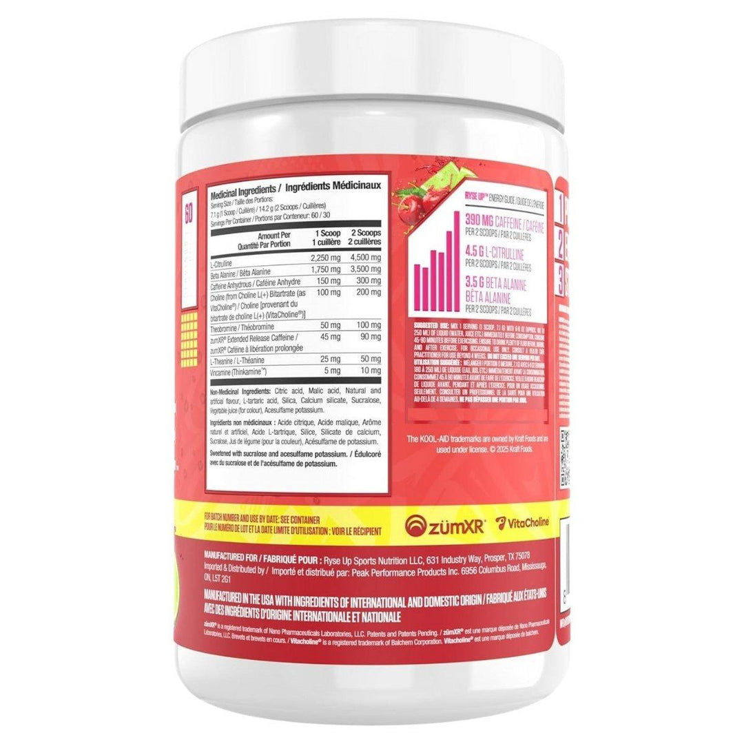 RYSE_Loaded_Pre_30_serve_Kool_Aid_Chery_Limeade_Canada_Nutrition_Facts