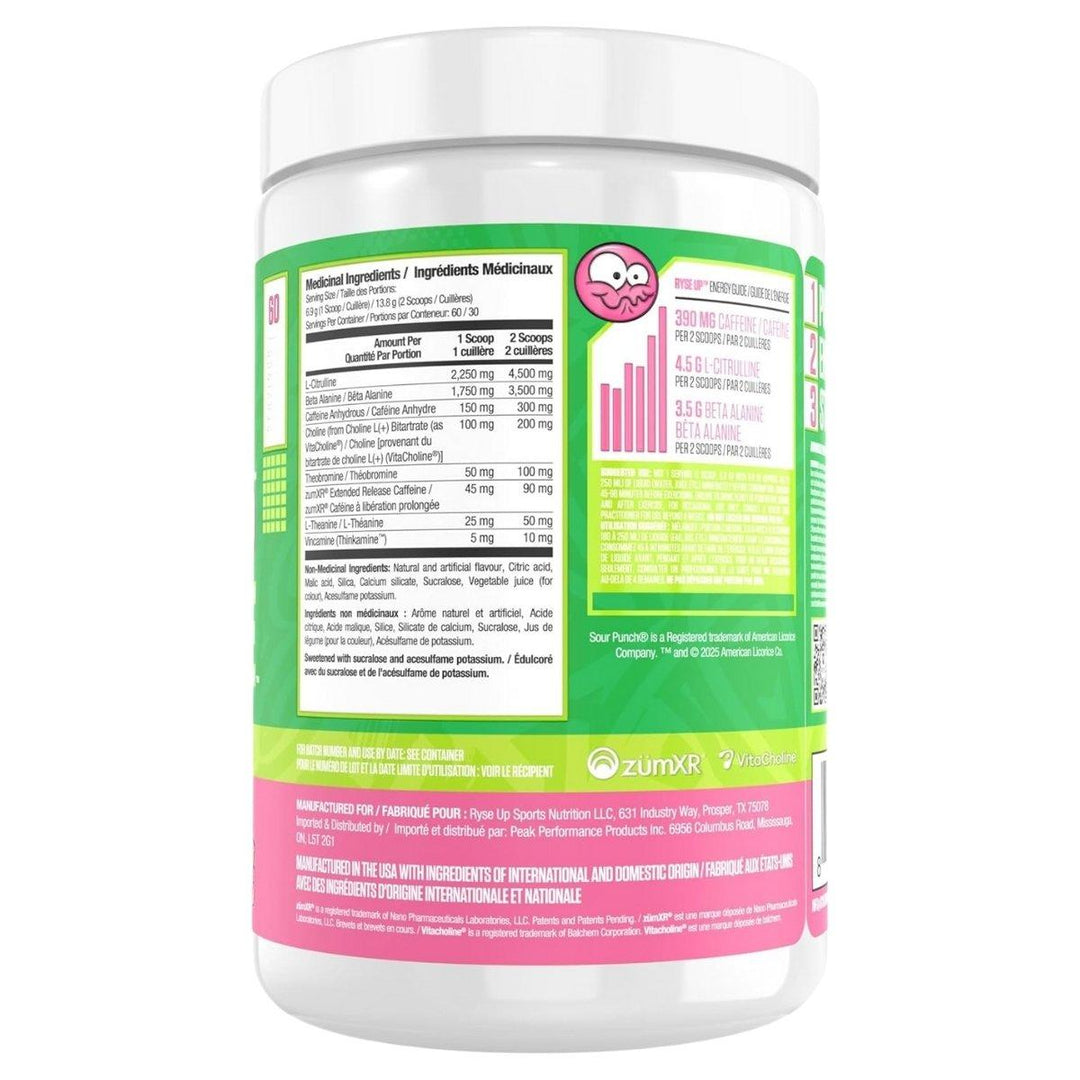 RYSE_Loaded_Pre_30_serve_Sour_Punch_Sour_Watermelon_Canada_Nutrition_Facts