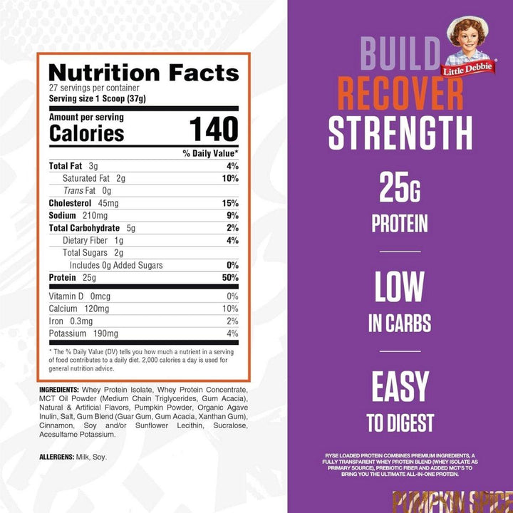RYSE_Loaded_Protein_2lbs_Little_Debbie_Pumpkin_Spice_Rolls_Nutrition_Facts