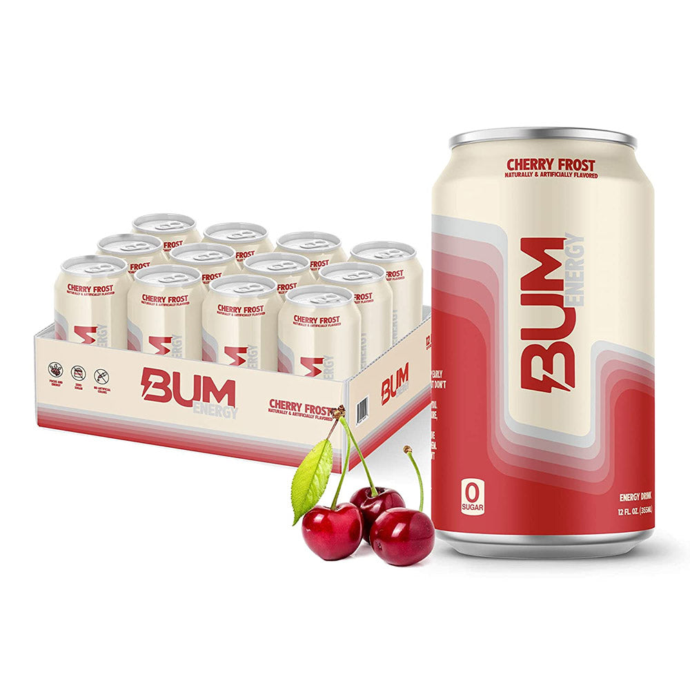 Raw Cbum BUM Energy Drink Case Cherry Frost