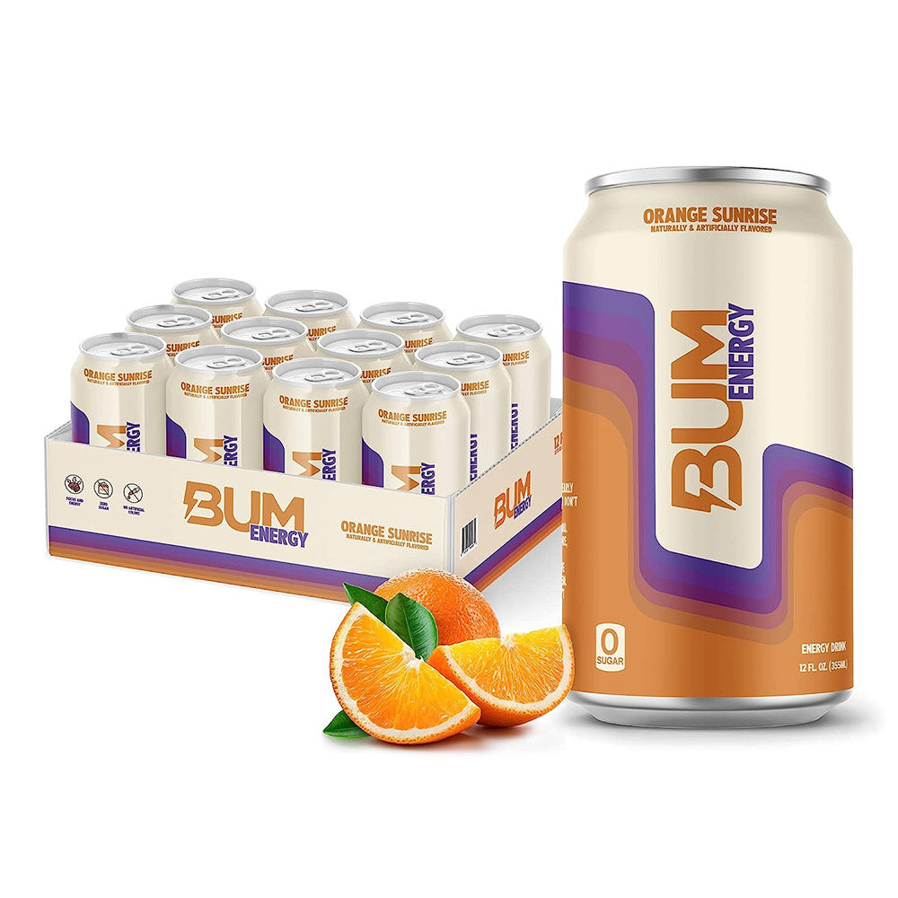 Raw Cbum Bum Energy Drink Case Orange Sunrise