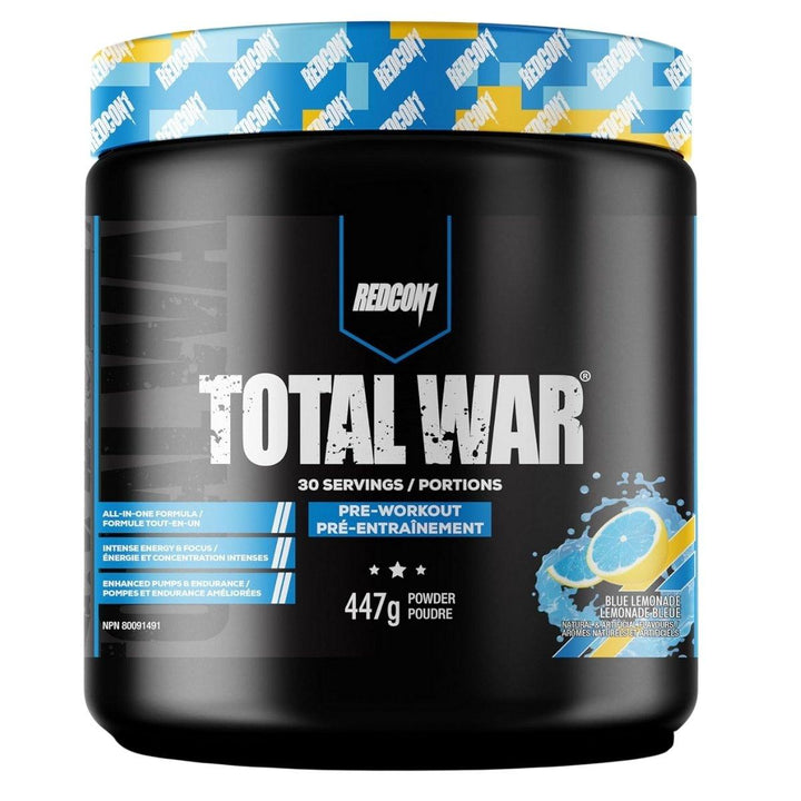 Redcon1_Total_War_30_serve_Blue_Lemonade_Pre_Workout_Canada