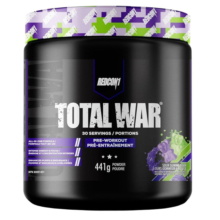 Redcon1_Total_War_30_serve_Sour_Gummy_Bear_Pre_Workout_Canada