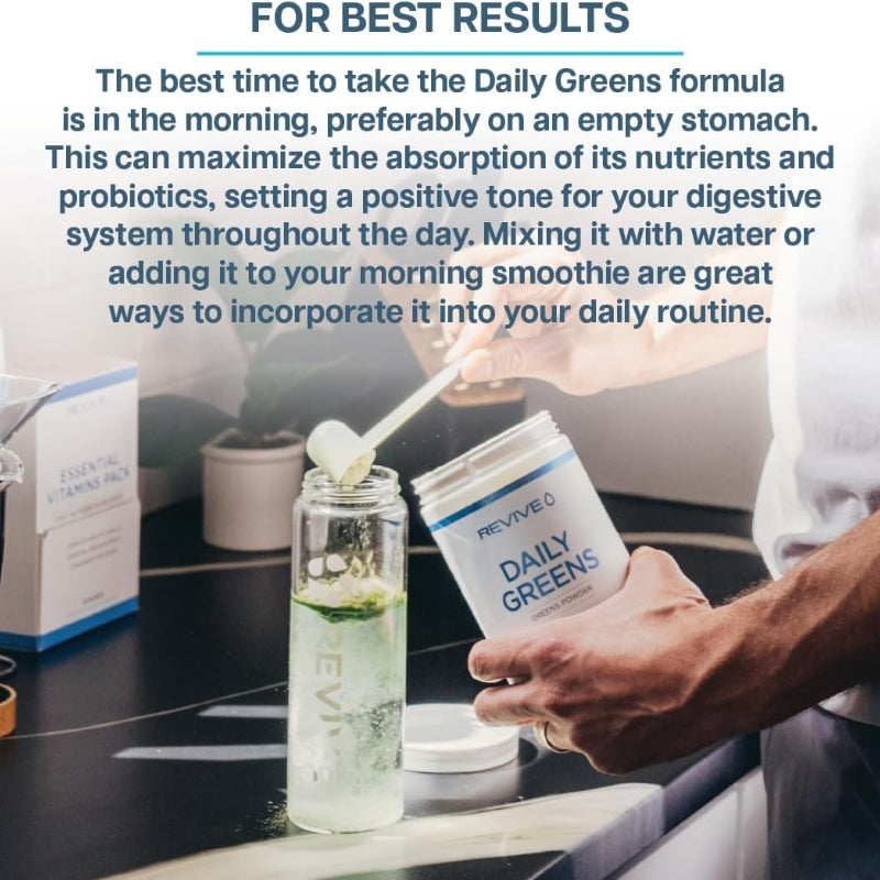 Revive Daily Greens Powder Best Time To Take
