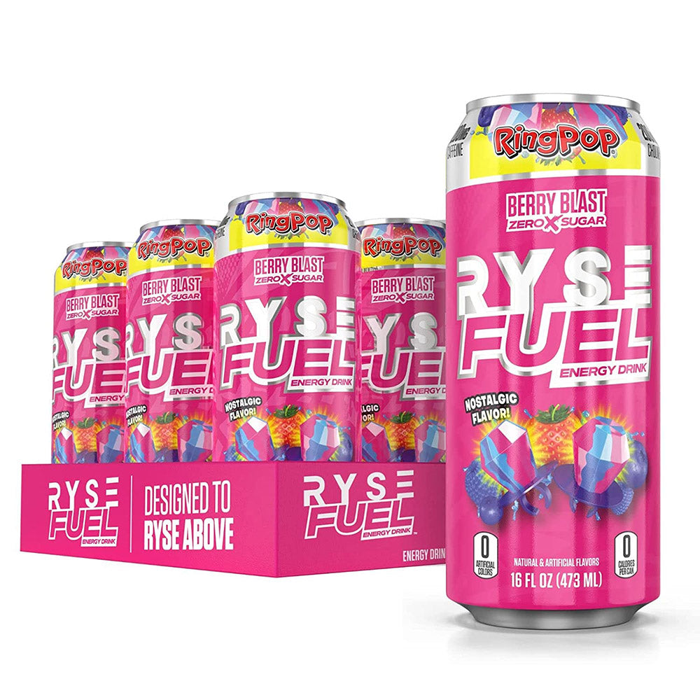 Ryse Energy Drink Case Ring Pop Berry Blast
