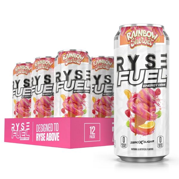 Ryse Fuel Energy Drink Case Rainbow Sherbet